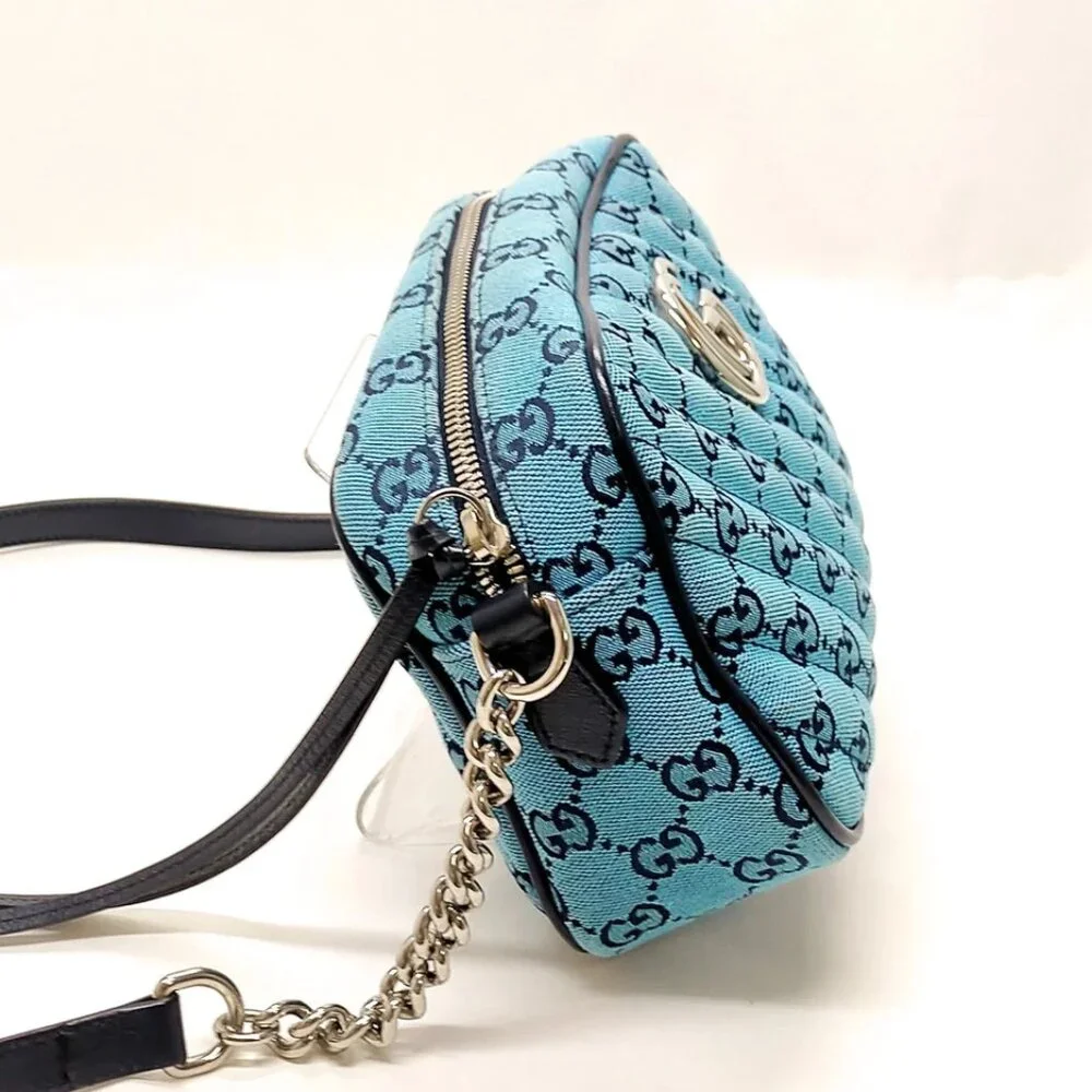 Gucci Crossbody bag Blue Canvas 850-042425 - Picture 4 of 14